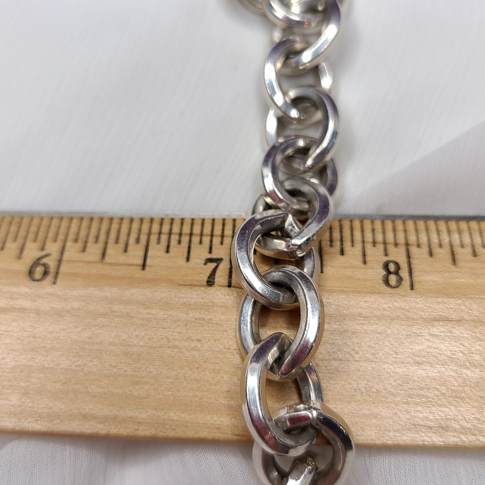 Sterling Silver Oval Link Braclet - image 8